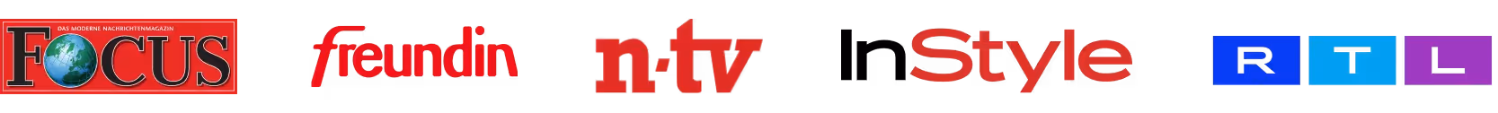 Bekannt aus: Focus, freundin, n-tv, InStyle, RTL