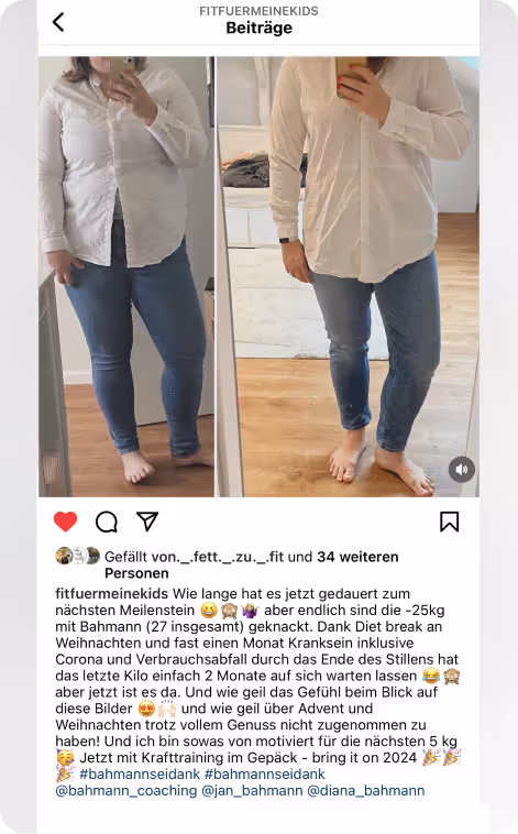 Transformation einer Teilnehmerin