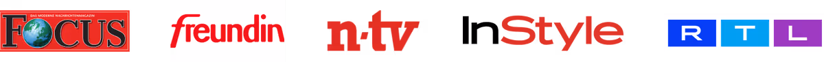 Bekannt aus: Focus, freundin, n-tv, InStyle, RTL