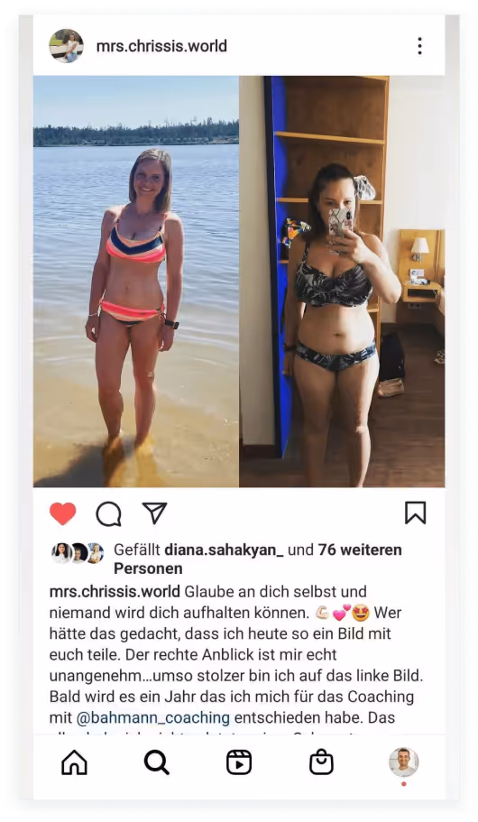 Transformation einer Teilnehmerin